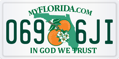 FL license plate 0696JI