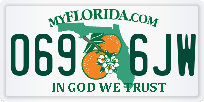 FL license plate 0696JW
