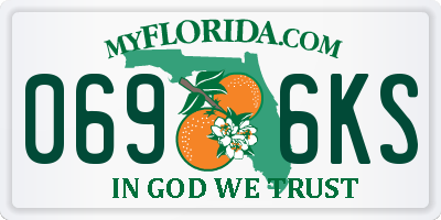 FL license plate 0696KS
