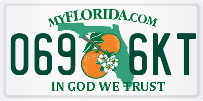 FL license plate 0696KT