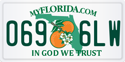 FL license plate 0696LW