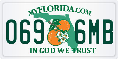 FL license plate 0696MB
