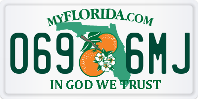 FL license plate 0696MJ