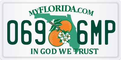 FL license plate 0696MP