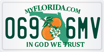 FL license plate 0696MV