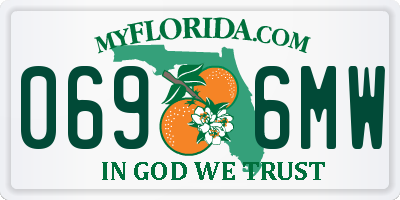 FL license plate 0696MW