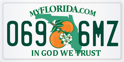 FL license plate 0696MZ