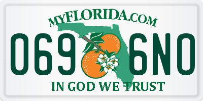 FL license plate 0696NO