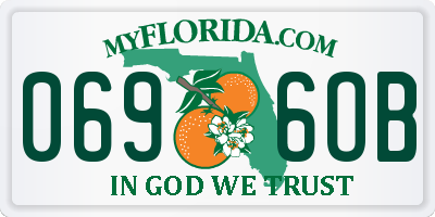 FL license plate 0696OB
