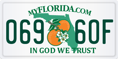 FL license plate 0696OF