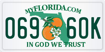 FL license plate 0696OK