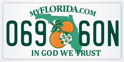 FL license plate 0696ON