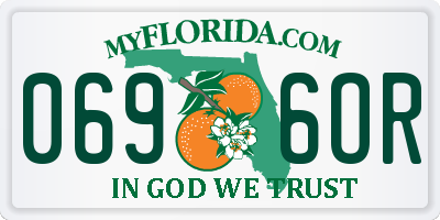 FL license plate 0696OR