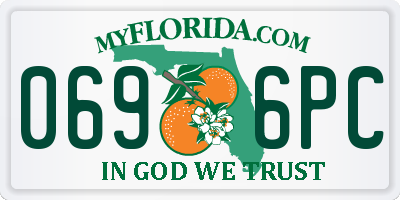 FL license plate 0696PC