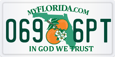 FL license plate 0696PT