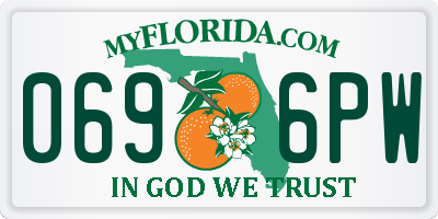 FL license plate 0696PW