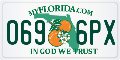 FL license plate 0696PX