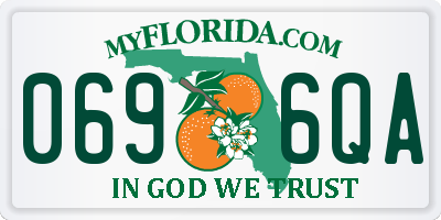 FL license plate 0696QA