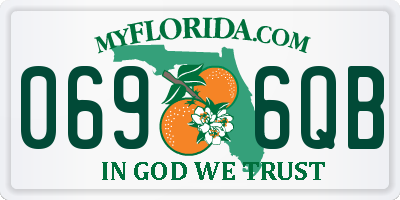 FL license plate 0696QB