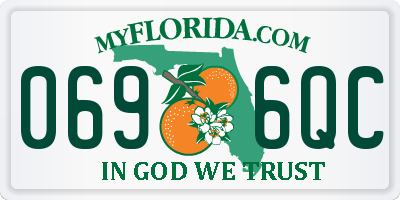 FL license plate 0696QC