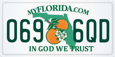 FL license plate 0696QD
