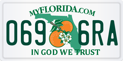 FL license plate 0696RA