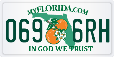 FL license plate 0696RH