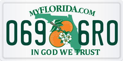 FL license plate 0696RO
