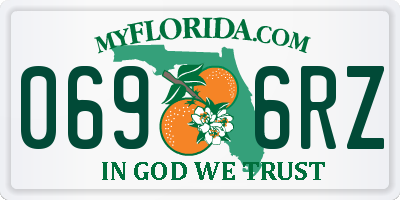 FL license plate 0696RZ