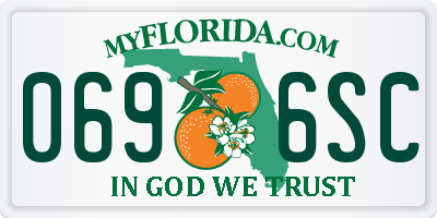 FL license plate 0696SC