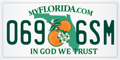 FL license plate 0696SM