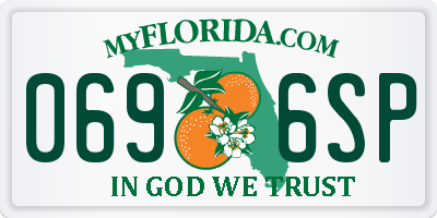 FL license plate 0696SP