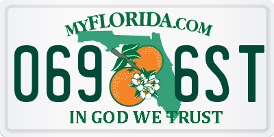 FL license plate 0696ST