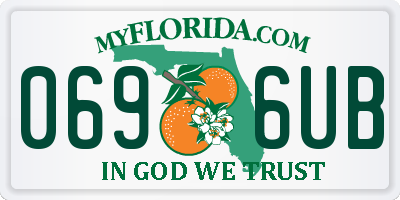 FL license plate 0696UB