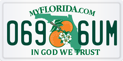 FL license plate 0696UM