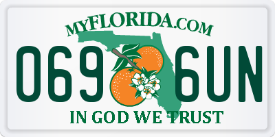 FL license plate 0696UN