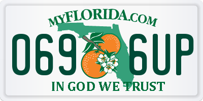 FL license plate 0696UP