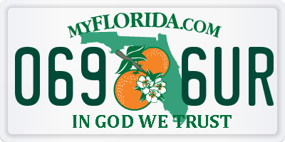 FL license plate 0696UR