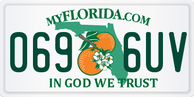 FL license plate 0696UV