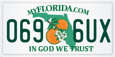 FL license plate 0696UX