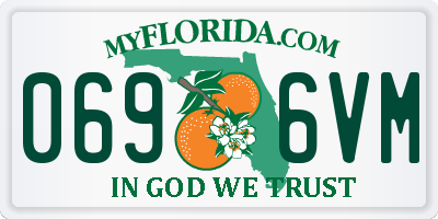 FL license plate 0696VM