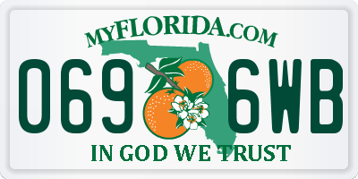 FL license plate 0696WB