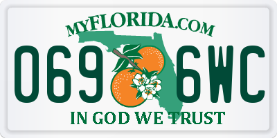 FL license plate 0696WC