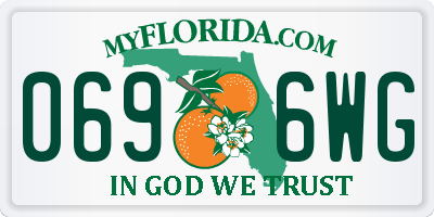 FL license plate 0696WG