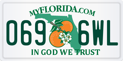 FL license plate 0696WL
