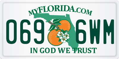 FL license plate 0696WM