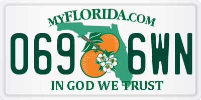FL license plate 0696WN