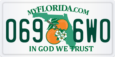 FL license plate 0696WO