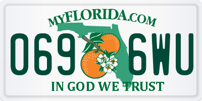 FL license plate 0696WU