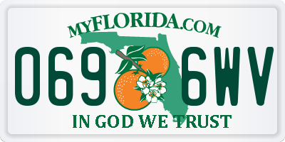 FL license plate 0696WV